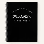 Love パーソナライズされた Black Notebook手作り ノートブック (正面)