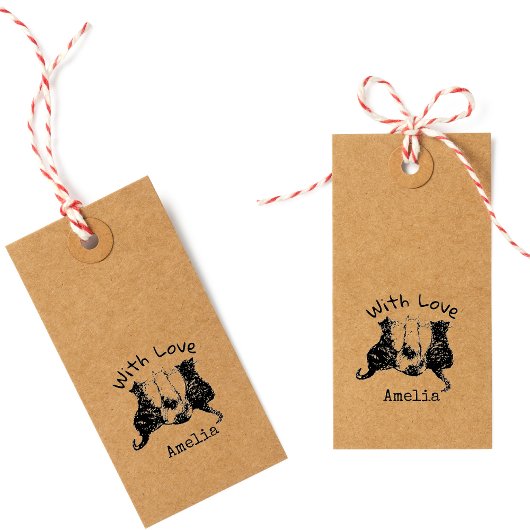 Love パーソナライズされた Catのスタンプ セルフインキングスタンプ