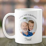 Love パーソナライズされた You Grandpa写真 コーヒーマグカップ<br><div class="desc">この祖父スタイリッシュマグは「愛するおじいちゃん」と言い、あなたの名前と写真で簡単にカスタマイズできる。特別な祖父母のための特別な贈り物をする。</div>