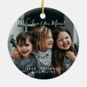 Love パーソナライズされた You Mimi Photo手書き セラミックオーナメント (裏面)