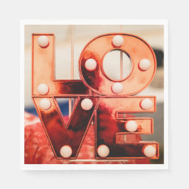 LOVE (ビッグレッドレタリング) スタンダードランチョンナプキン