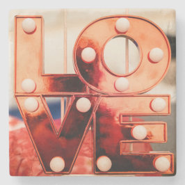 LOVE (ビッグレッドレタリング) ストーンコースター