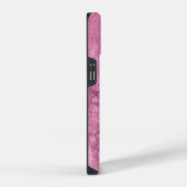 LOVE ピンクの花柄 フォンケース iPhoneケース (右側面)