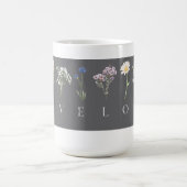 LOVE フラワー - ロマンティックな植物画 コーヒーマグカップ (中央)