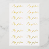 Love ポップ・アートの DIYメッセージカード 箔招待状 (正面)