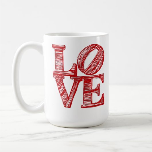 LOVE マグカップ バレンタインデーギフト (左)