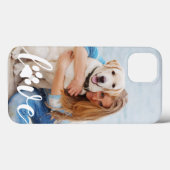 LOVE モダンカスタムPet Photo Paw Print Dog Lover Case-Mate iPhoneケース (裏面 (横))
