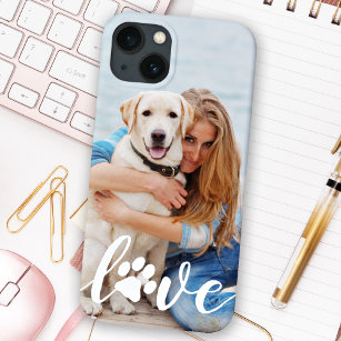 LOVE モダンカスタムPet Photo Paw Print Dog Lover iPhone 12 Mini ケース