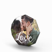 LOVE モダン シンプルエレガント SCRIPT Keepsake フォトブロック (右)