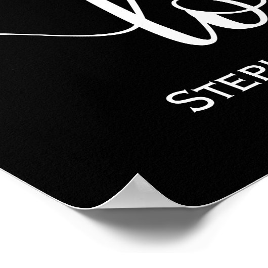 Love モダン Krighthic Script Poster ポスター (角)