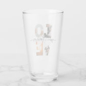 Love モダン You Forever Photo Collageビール タンブラーグラス (裏面)