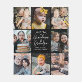 Love モダン You Grandpa/その他8-Photo Fl フリースブランケット (正面)