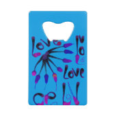 LOVE_モダンBLUE_SOかわいい クレジットカード栓抜き (正面)