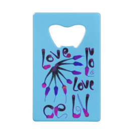 LOVE_モダンBLUE_SOかわいい クレジットカード栓抜き
