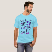 LOVE_モダンBLUE_SOかわいい Tシャツ (正面フル)