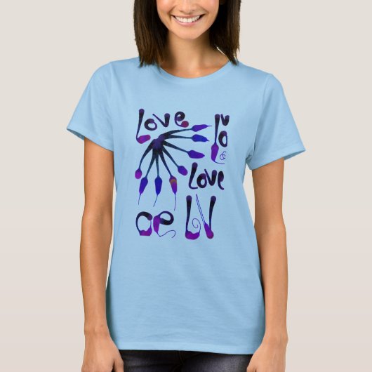 LOVE_モダンBLUE_SOかわいい Tシャツ (正面)