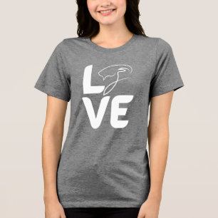 LOVE ヤギ 女性用シャツ - 農場の動物が好きな人への贈り物に トライブレンドTシャツ
