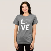 LOVE ヤギ 女性用シャツ - 農場の動物が好きな人への贈り物に トライブレンドＴシャツ (正面全面)