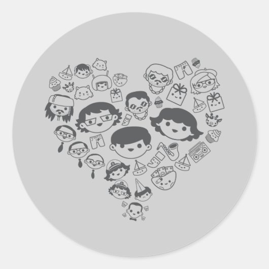 love ラウンドシール (正面)