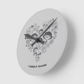 love ラウンド壁時計 (傾斜)