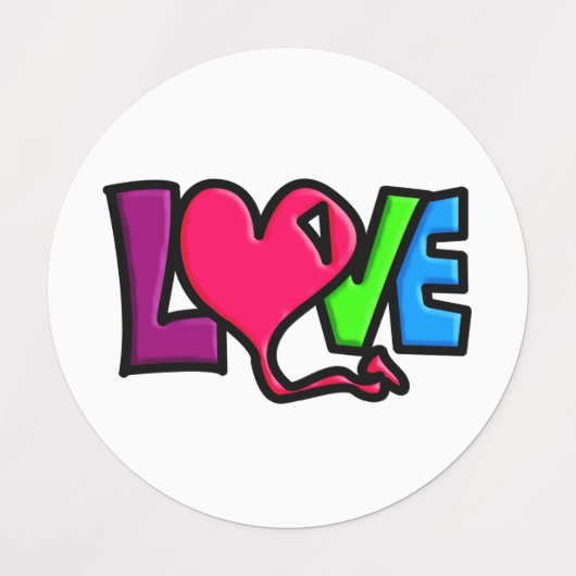 Love   ラベル (デザイン2)