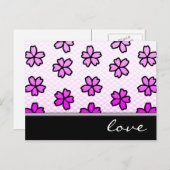 love ：レトロフローラ: ポストカード (正面/裏面)