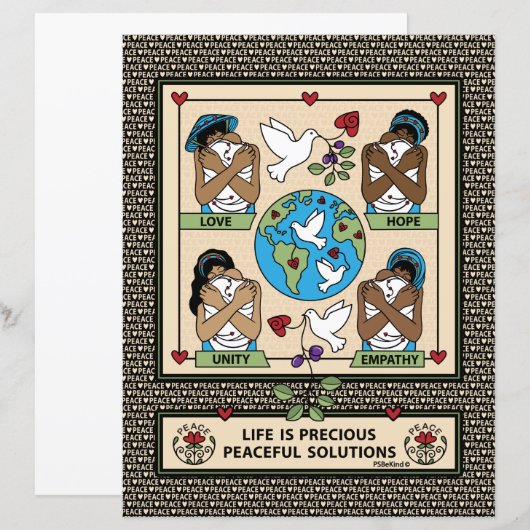 Love &  保護 2_8.5"x11"_紙シート (正面/裏面)