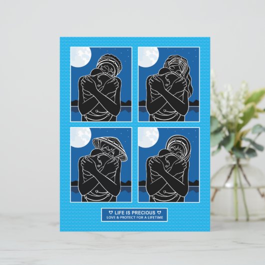 Love & 保護_Flat紙シート8.5"x11" (スタンド正面)