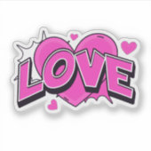 LOVE 小サイズ、直径3.2cm シール (正面)