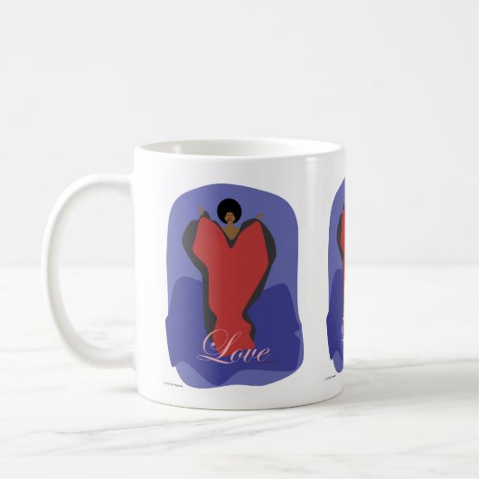 Love | 希望のメッセージ入りアートマグカップ コーヒーマグカップ (左)