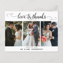 Love & 感謝してい結婚s Photo Collageありがとう ポストカード