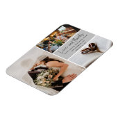 Love 感謝してい 3 Photo結婚's Thank You マグネット (左側)