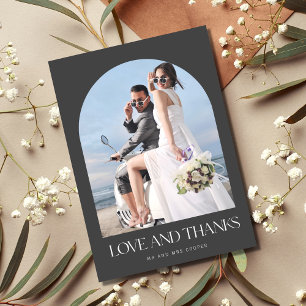 Love 感謝してい Arch Photo結婚's Thank You サンキューカード