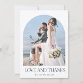 Love 感謝してい Arch Photo結婚's Thank You サンキューカード (正面)