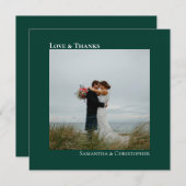 Love 感謝してい Emerald Greenの写真ありが結婚とうございます ノートカード (正面/裏面)