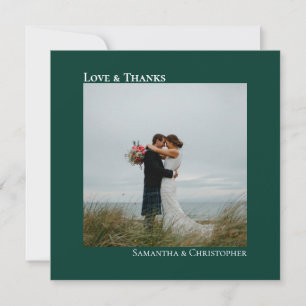 Love 感謝してい Emerald Greenの写真ありが結婚とうございます ノートカード