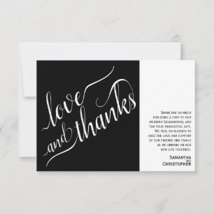 Love & 感謝してい Minimalist 2ペイ結婚ン サンキューカード