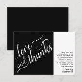 Love & 感謝してい Minimalist 2ペイ結婚ン サンキューカード (正面/裏面)