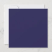 Love & 感謝してい Minimalist Navy Blueの結婚写真 サンキューカード (裏面)