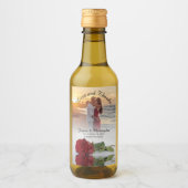 Love & 感謝してい Photo & Red Roseのミ結婚ニ ワインラベル (正面)