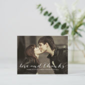 LOVE & 感謝してい SCRIPT 1の結婚THANK YOU POST CARD ポストカード (スタンド正面)