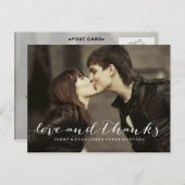 LOVE & 感謝してい SCRIPT 1の結婚THANK YOU POST CARD ポストカード (正面/裏面)