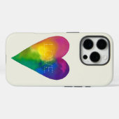 "LOVE"水彩ハート Case-Mate iPhoneケース (裏面 (横))