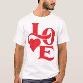 "Love" 白Tシャツ Tシャツ (正面)