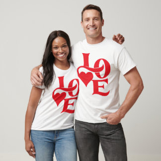 "Love" 白Tシャツ Tシャツ