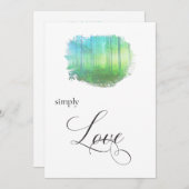 「LOVE 素朴 Forest Woods招待状 招待状 (正面/裏面)