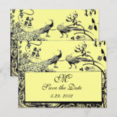 LOVE 結婚 BIRDS MONOGRAM白黒 ポストカード (正面/裏面)