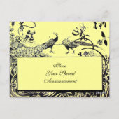 LOVE 結婚 BIRDS MONOGRAM白黒 ポストカード (裏面)