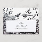 LOVE 結婚 BIRDS MONOGRAM白黒 ポストカード (裏面)