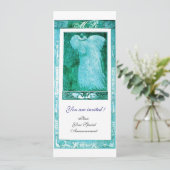 LOVE 結婚 PEACOCK MONOGRAMティール(緑がかった色)ホワイトプログラム (スタンド正面)